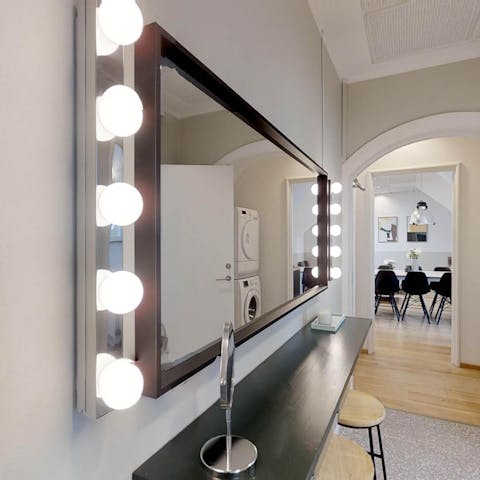 Put on your makeup at the vanity before heading out for a night on the town