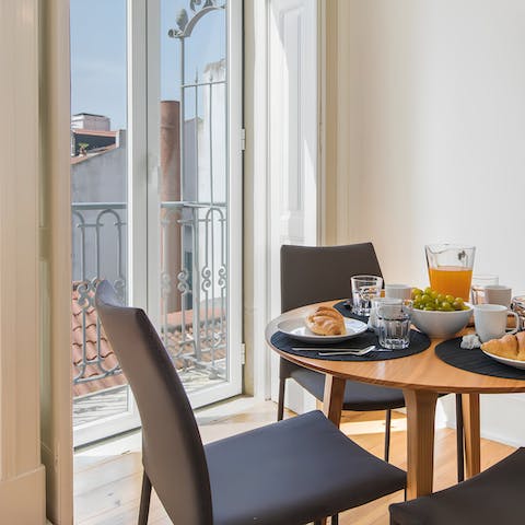 Start the day with a delicious breakfast, delivered on request