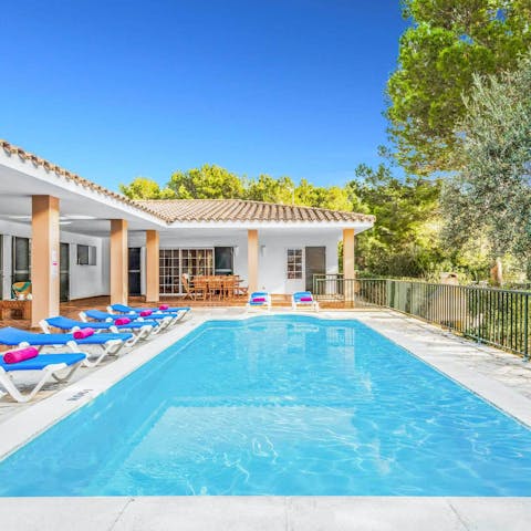 While away in the private pool when you're not exploring Menorca