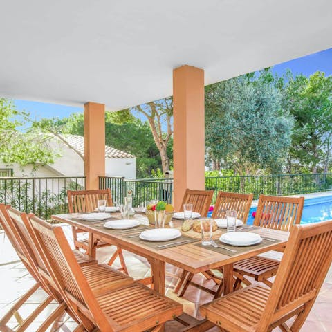 Rustle up tapas on the barbecue and tuck in under the stars