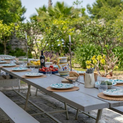 Gather for delicious Italian meals on the terrace