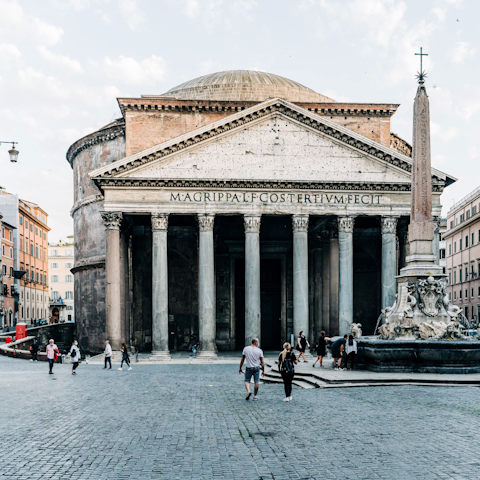 Visit the iconic Pantheon – it's within walking distance
