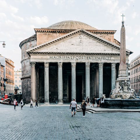 Visit the iconic Pantheon – it's within walking distance