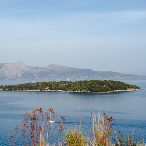 Explore the coast of Corfu, moments from the villa's doorstep