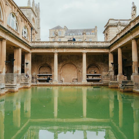 Visit the nearby Roman Baths, an ancient marvel dating back to 70AD