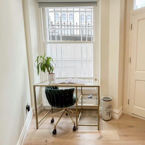 Catch up with work at the dedicated desk area