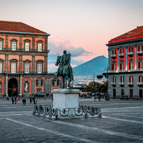 Explore historic sights across the centre of Naples