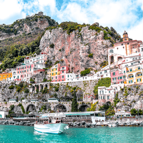 Take a boat tour of the Amalfi Coast