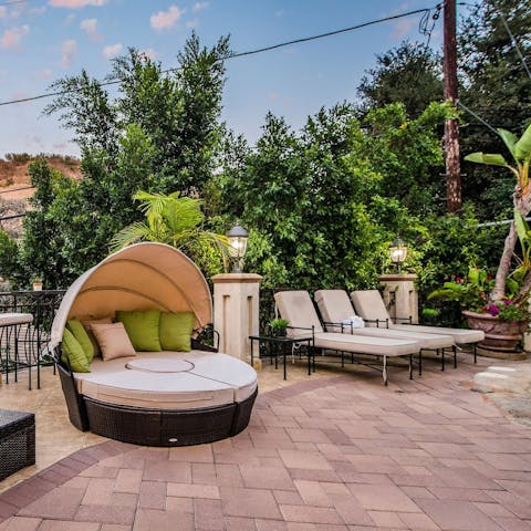 Soak up some California sunshine out on the day beds