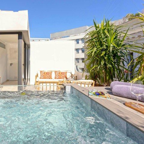 Cool off in the private pool on the rooftop terrace