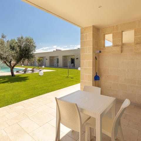 Enjoy a cold drink or two on the private terrace