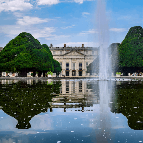 Walk for just three minutes to reach Hampton Court Palace, Henry VIII's favourite residence