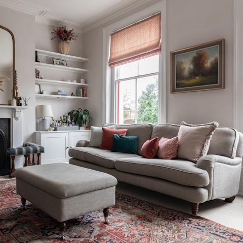 Curl up with a cocoa amid the traditional decor