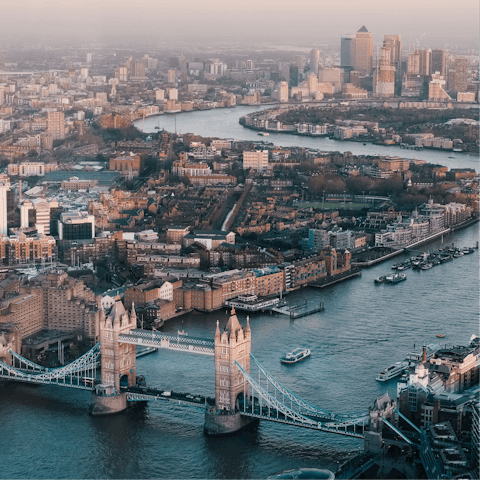 Stroll along the River Thames and enjoy its famous architecture