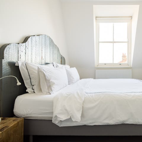 Wake up to the sun shining through the big windows in the comfortable bedrooms