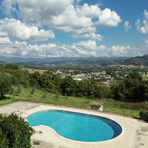 Start your day with a swim to admire the view