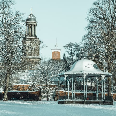Explore the historic buildings and independent shops of Shrewsbury – it's eight miles away