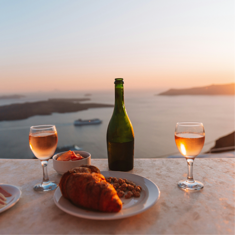 Discover Santorini’s volcanic wines at nearby wineries