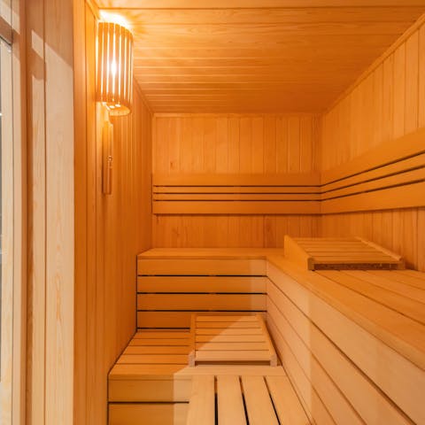 Unwind after a long day with a soothing spell in the sauna