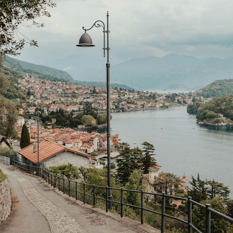 Stay in the charming lakeside village of Sala Comacina