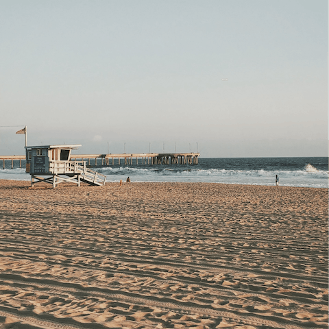 Take a dip in the North Pacific at Venice Beach – just a fifteen-minute walk away