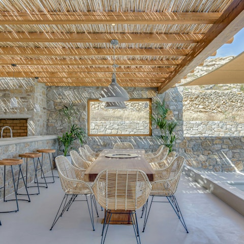 Savour slow evening drinks served on the terrace