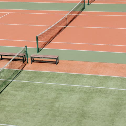 Practice your serve with a session on the tennis court