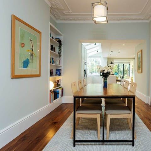 Lay the table for an evening soiree in the elegant dining table