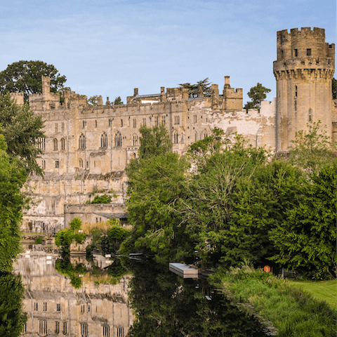 Explore nearby Warwick Castle – an approximately twenty-minute drive away