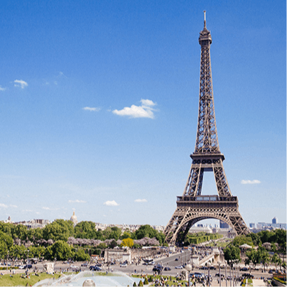 Walk to the Eiffel Tower, just one minute away