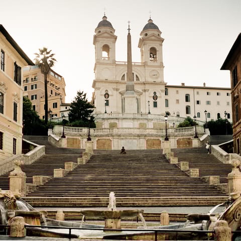 Stay right beside the Spanish Steps in the very heart of Rome