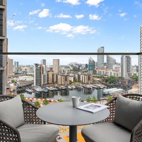 Start your mornings with a cup of tea on the balcony