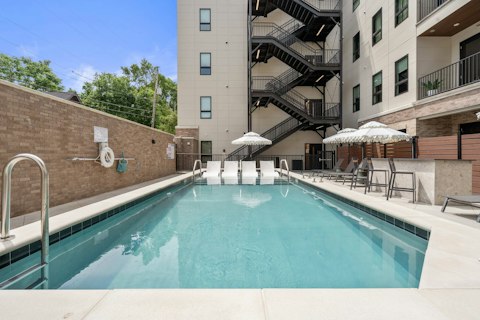 Cool off in the shared pool between Nashville days