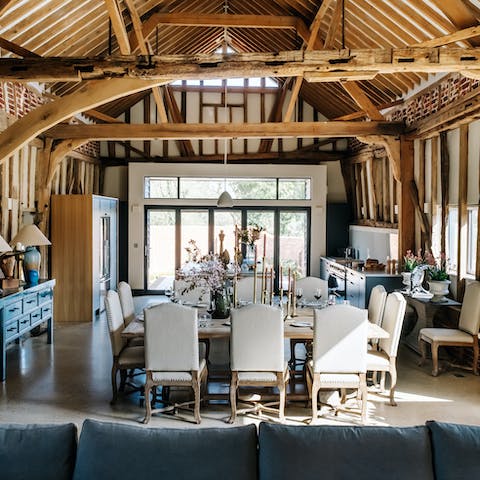 Spend time together socialising in the breathtaking open-plan living space