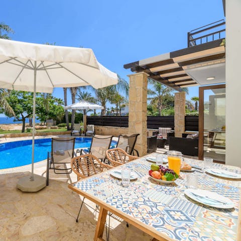 Make breakfast extra special by dining alfresco on the terrace