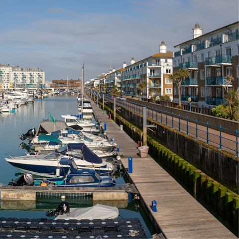 Take a walk along Brighton Marina