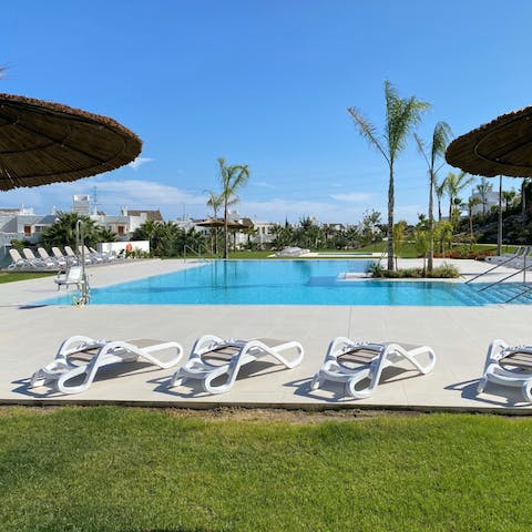 Cool off with a refreshing dip in the shared swimming pool