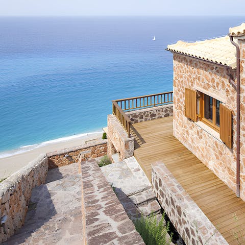 Enjoy stunning sea views from the terrace