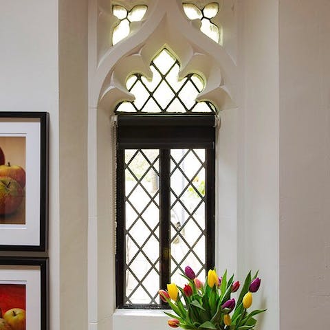 Admire the church's original features