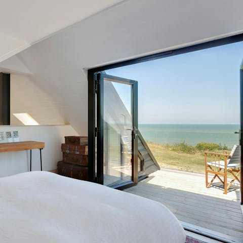 Wake up to stunning views of the North Sea