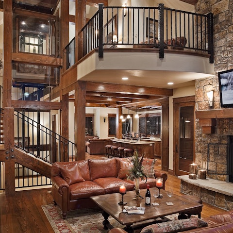 The impressive double-height ceilings