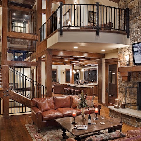 The impressive double-height ceilings