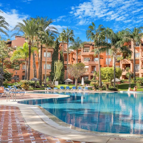 Beat the Spanish heat with a swim in the communal pool