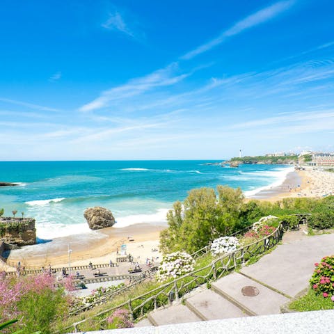 Enjoy a short stroll to the nearby beach