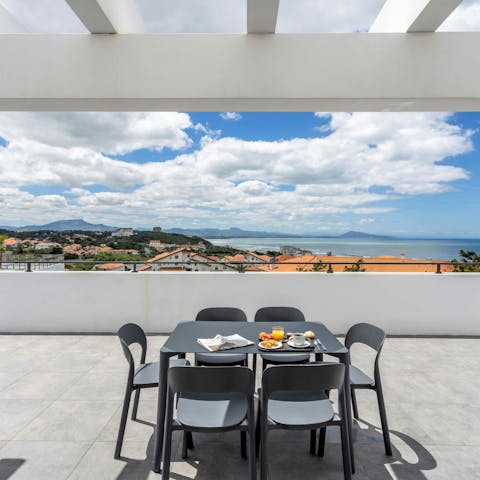 Relax on the balcony and soak up the sea view