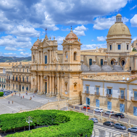 Admire iconic Baroque architecture while sightseeing in Noto