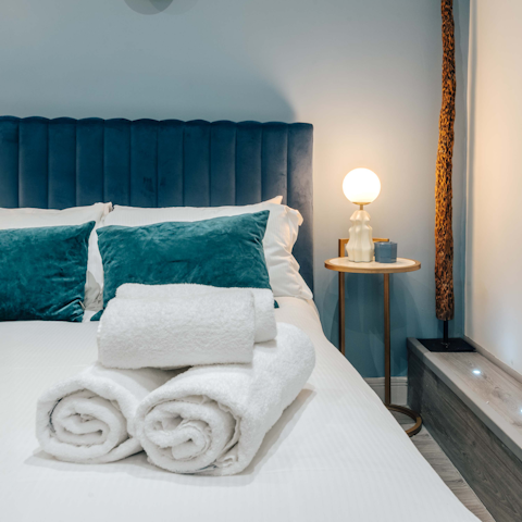 Cosy up in bed after a long day on your feet