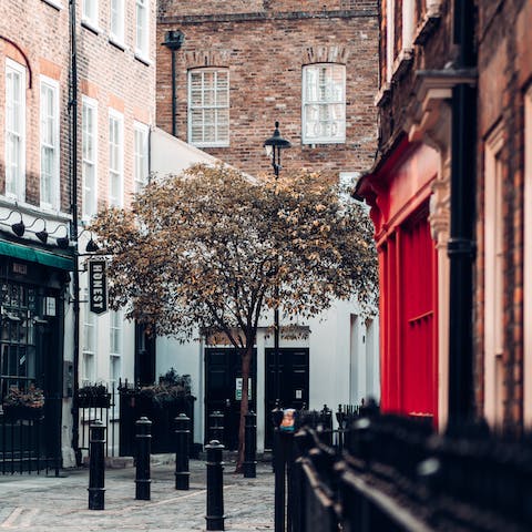Take a short stroll to the eclectic streets of Soho – just ten–minutes away