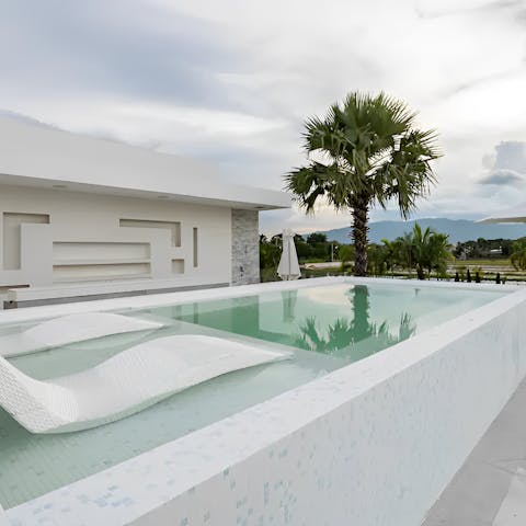 Marvel at the unparalleled mountain views while unwinding in the rooftop spa