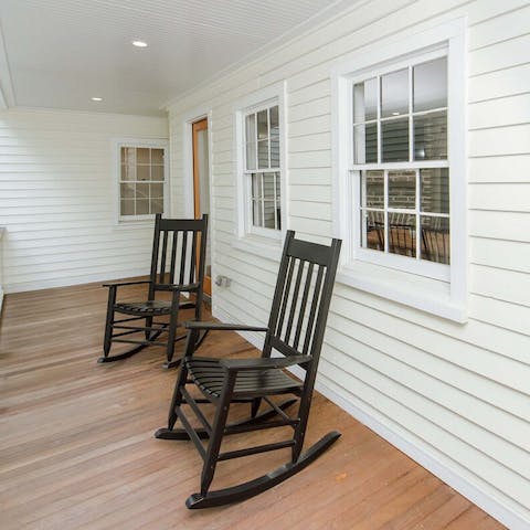 Relax on the traditional porch after a busy day